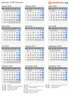 Kalender 2034 mit Ferien und Feiertagen Marokko