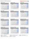 Kalender 2034 mit Ferien und Feiertagen Moldawien