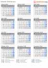 Kalender 2034 mit Ferien und Feiertagen Monaco