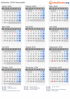 Kalender 2034 mit Ferien und Feiertagen Mosambik