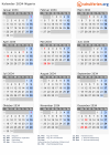 Kalender 2034 mit Ferien und Feiertagen Nigeria