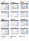 Kalender 2034 mit Ferien und Feiertagen Paraguay