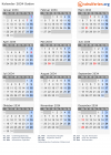 Kalender 2034 mit Ferien und Feiertagen Sudan