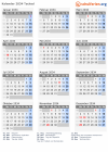 Kalender 2034 mit Ferien und Feiertagen Tschad