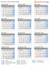 Kalender 2034 mit Ferien und Feiertagen Vatikanstadt
