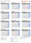 Kalender 2035 mit Ferien und Feiertagen Albanien