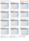 Kalender 2035 mit Ferien und Feiertagen Armenien
