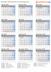 Kalender 2035 mit Ferien und Feiertagen Bosnien und Herzegowina