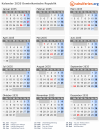 Kalender 2035 mit Ferien und Feiertagen Dominikanische Republik
