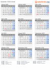 Kalender 2035 mit Ferien und Feiertagen Israel