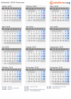 Kalender 2035 mit Ferien und Feiertagen Komoren