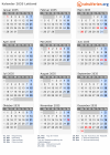 Kalender 2035 mit Ferien und Feiertagen Lettland
