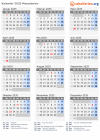 Kalender 2035 mit Ferien und Feiertagen Nordmazedonien