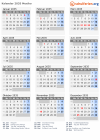 Kalender 2035 mit Ferien und Feiertagen Mexiko