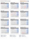 Kalender 2035 mit Ferien und Feiertagen Norwegen