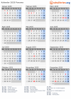 Kalender 2035 mit Ferien und Feiertagen Panama