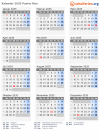 Kalender 2035 mit Ferien und Feiertagen Puerto Rico
