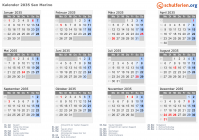 Kalender 2035 mit Ferien und Feiertagen San Marino