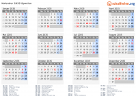 Kalender 2035 mit Ferien und Feiertagen Spanien