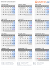 Kalender 2035 mit Ferien und Feiertagen Sudan