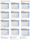 Kalender 2035 mit Ferien und Feiertagen Tunesien