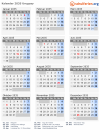Kalender 2035 mit Ferien und Feiertagen Uruguay