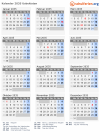 Kalender 2035 mit Ferien und Feiertagen Usbekistan
