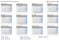 Kalender 2036 mit Ferien und Feiertagen Äquatorialguinea