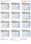 Kalender 2036 mit Ferien und Feiertagen Algerien