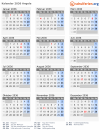 Kalender 2036 mit Ferien und Feiertagen Angola