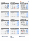 Kalender 2036 mit Ferien und Feiertagen Bahrain