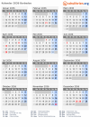 Kalender 2036 mit Ferien und Feiertagen Barbados