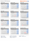 Kalender 2036 mit Ferien und Feiertagen Botsuana