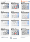 Kalender 2036 mit Ferien und Feiertagen Dschibuti