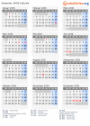 Kalender 2036 mit Ferien und Feiertagen Estland
