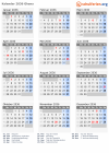 Kalender 2036 mit Ferien und Feiertagen Ghana