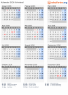 Kalender 2036 mit Ferien und Feiertagen Grönland