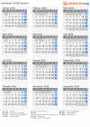 Kalender 2036 mit Ferien und Feiertagen Guinea