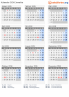 Kalender 2036 mit Ferien und Feiertagen Jamaika