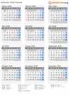 Kalender 2036 mit Ferien und Feiertagen Kanada