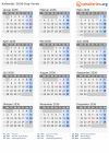 Kalender 2036 mit Ferien und Feiertagen Kap Verde