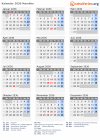 Kalender 2036 mit Ferien und Feiertagen Marokko