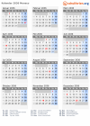 Kalender 2036 mit Ferien und Feiertagen Monaco