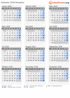 Kalender 2036 mit Ferien und Feiertagen Mongolei