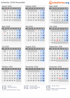 Kalender 2036 mit Ferien und Feiertagen Mosambik