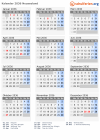 Kalender 2036 mit Ferien und Feiertagen Neuseeland