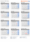 Kalender 2036 mit Ferien und Feiertagen Polen