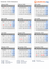 Kalender 2036 mit Ferien und Feiertagen Simbabwe