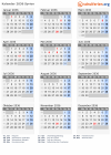Kalender 2036 mit Ferien und Feiertagen Syrien