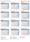 Kalender 2036 mit Ferien und Feiertagen Venezuela